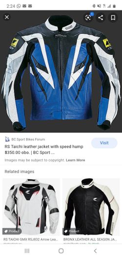 RS Taichi leather jacket with speed hump