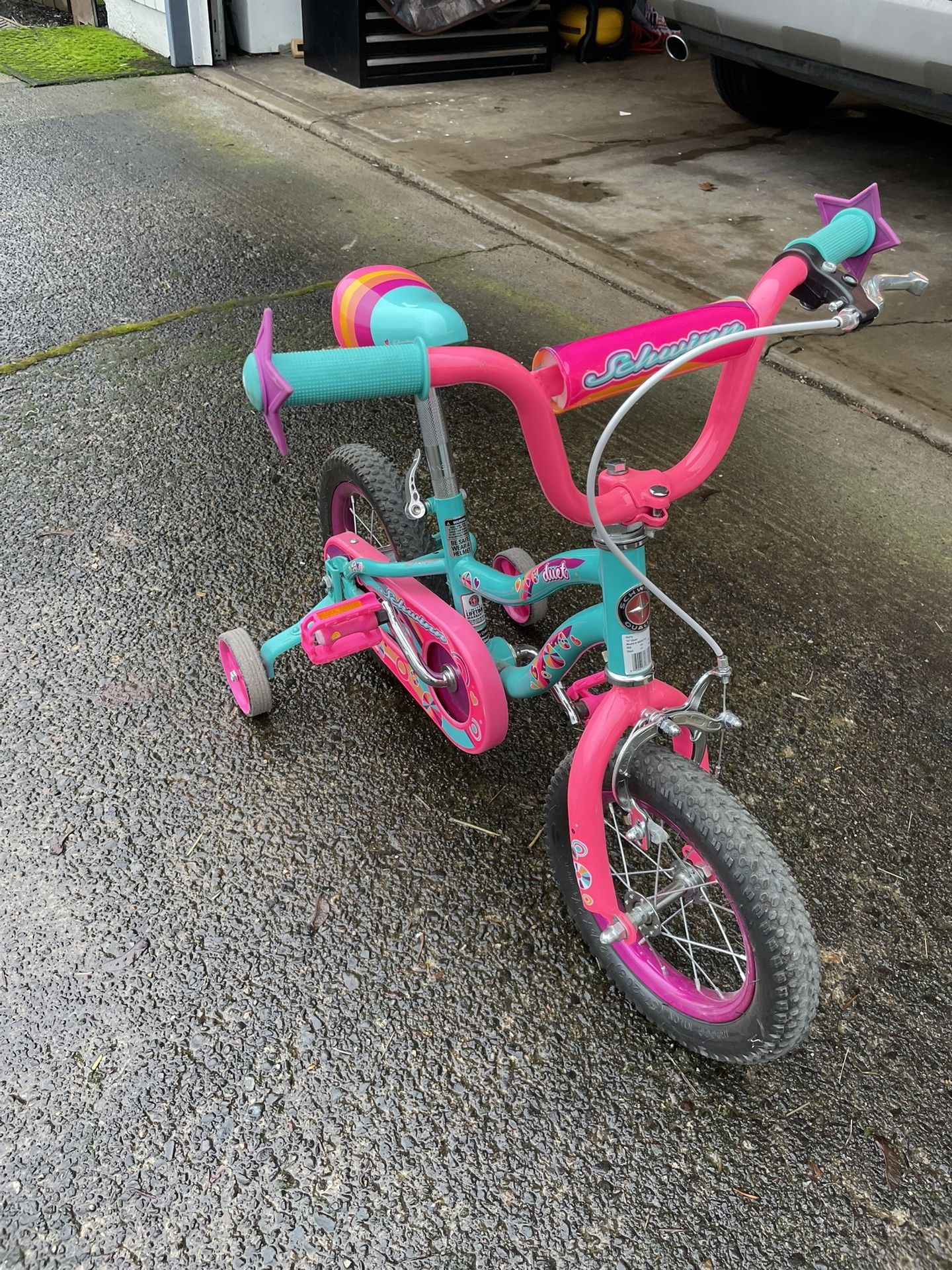 Girl’s Schwinn Bike With Training Wheels
