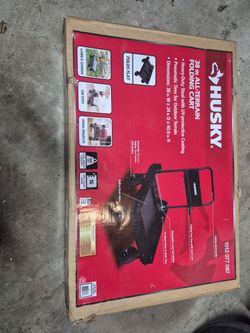 Husky 38 in. All-Terrain Folding Tool Cart – New in Box