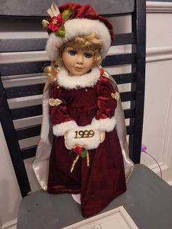 Porcelain Christmas doll Caroline