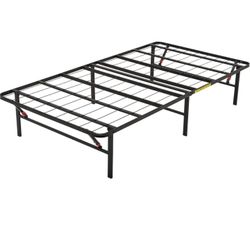 Twin Frame, Foldable Metal Platform, Sturdy Steel, Black