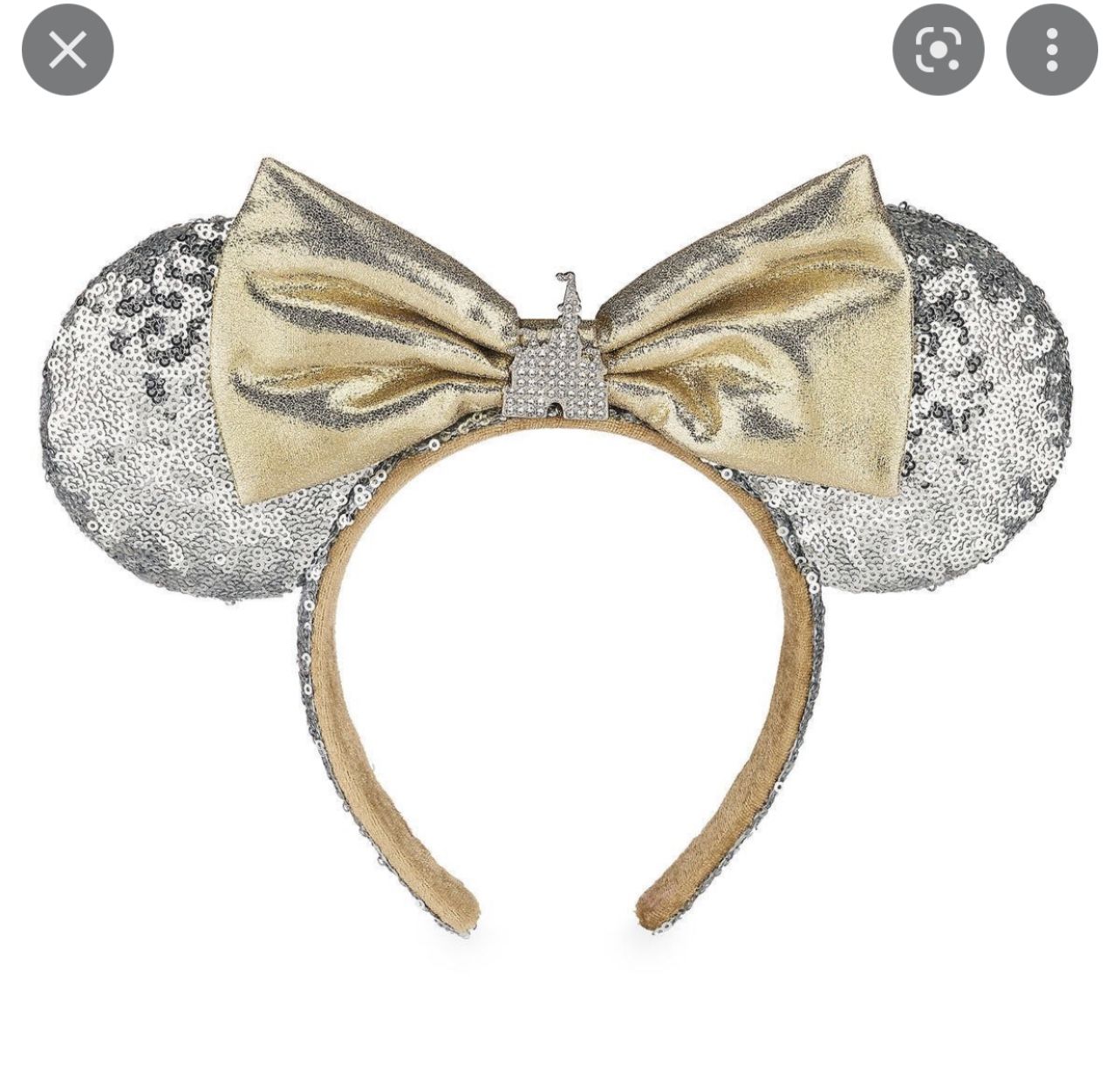 Disney Parks Minnie Cindirella Castle Silver Ears Headband