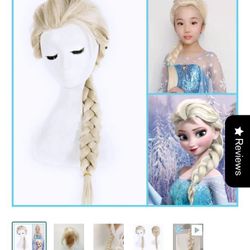 Frozen Disney Elsa Princess Hair Wig Synthetic Costume Party Dress up 