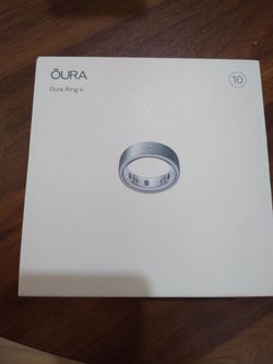 Oura ring 4 brushed silver size 10