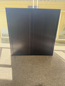 2 X Brown Cabinets
