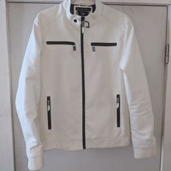 White Leather Jacket.