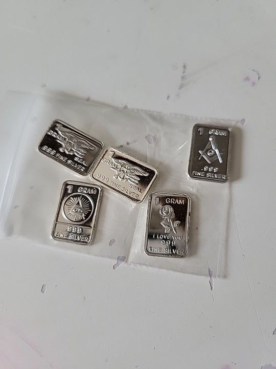 2x Illuminati Bar .999 Fine Silver (Set Of Two [2])