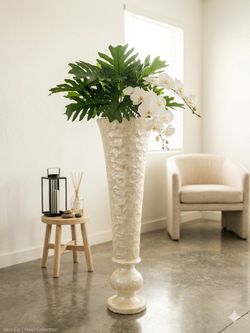 Mother of Pearl Floor Vase