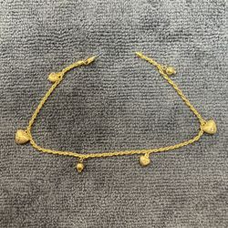 Gold Heart Rope Bracelet