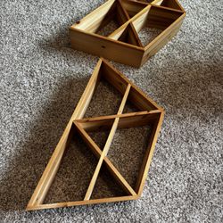 Modern Wooden Geometric Shelves