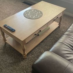 Weathered Oak, coffee table, and sofa table