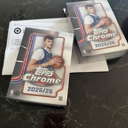 2025-26 Topps NBA Chrome Basketball Trading Card Hanger Box