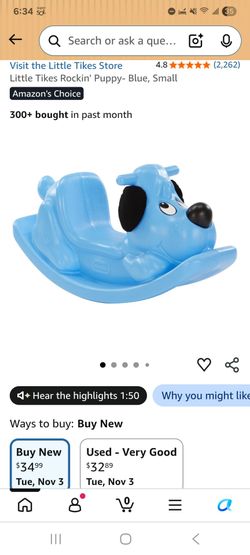 Little Tikes Rockin' Puppy- Blue, Small