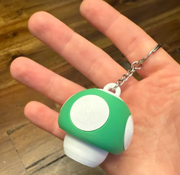 Mario Mushroom Clicker Keychain