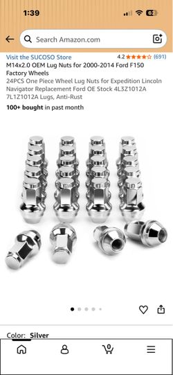 Lug nuts 14x2, 24 pcs