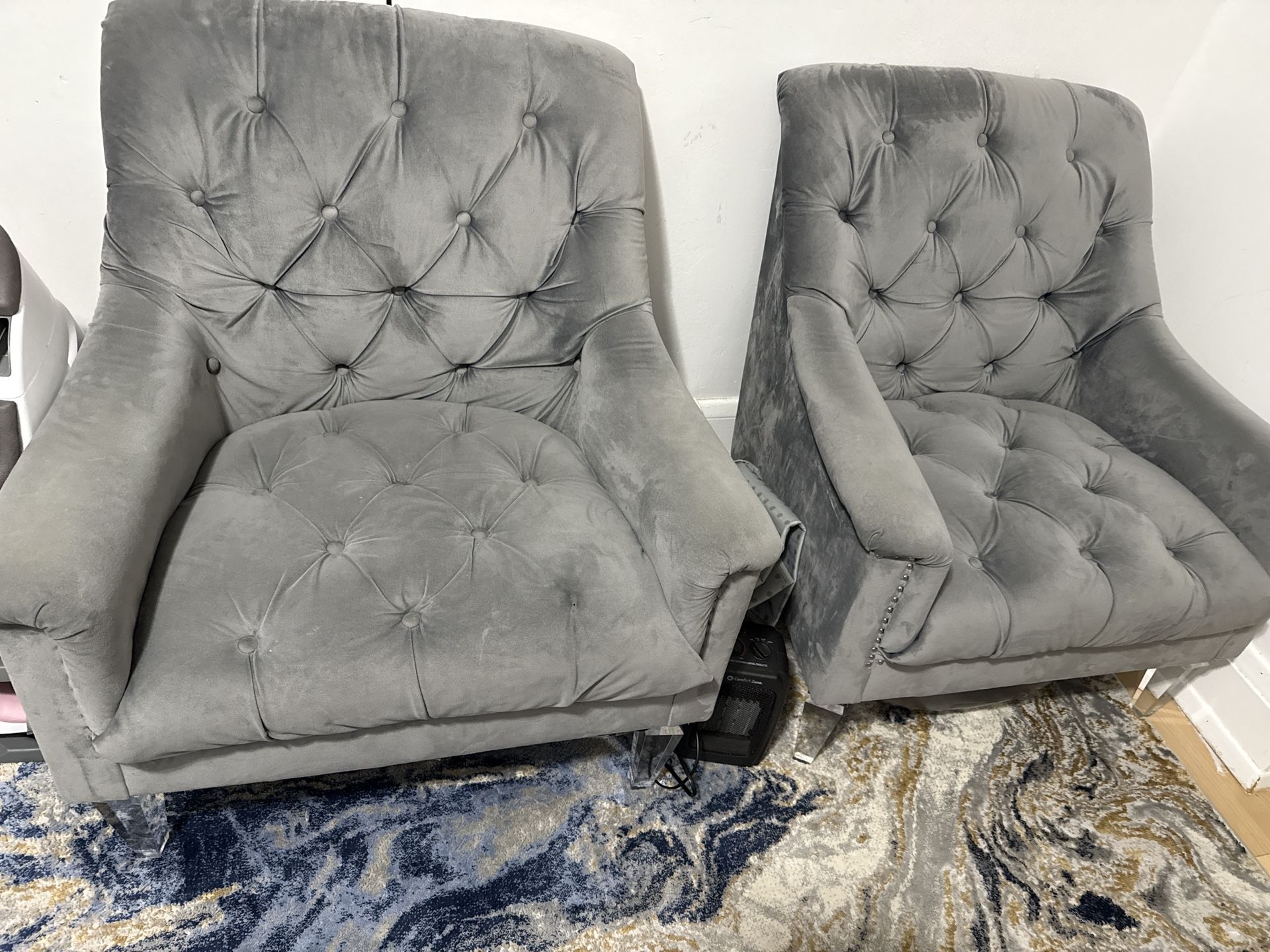 Two velvet Accents Chair 