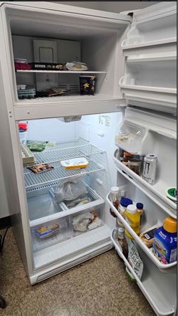2 years old white fridge