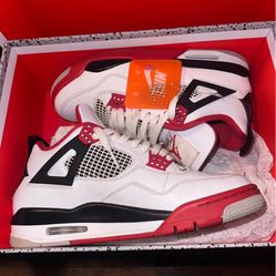 Size 9.5 Fire Red 4s