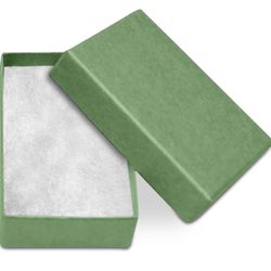 “21 Small Green Jewelry Gift Boxes – 2.5x1.62x1 – Cotton Filled – Perfect for Small Business”