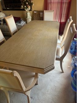 Elegant Solid Wood Dining Room Set w/Chairs + Hutch