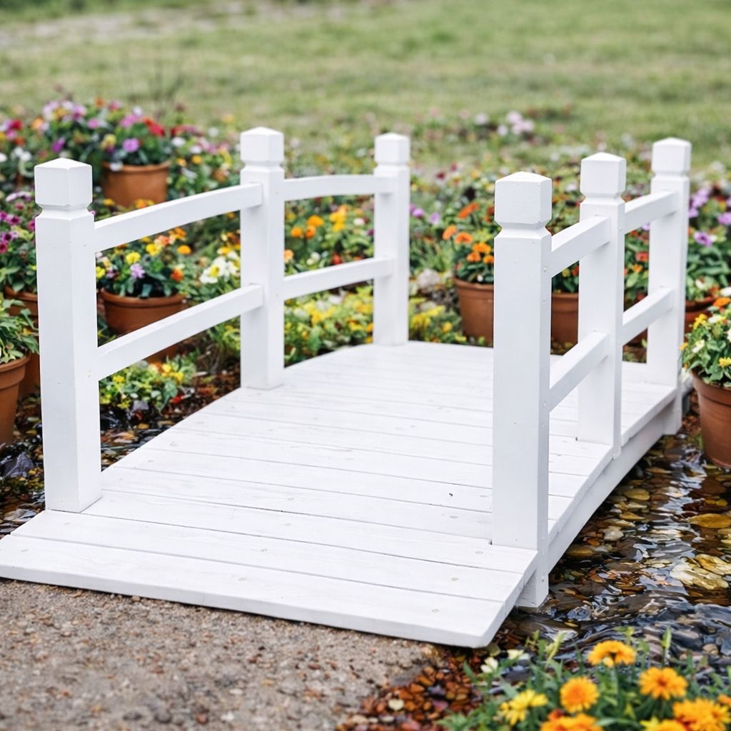 Garden Bridge 5FT Wooden Outdoor Yard