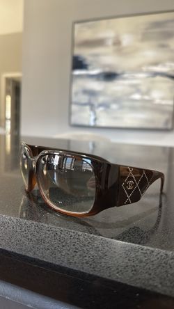 Authentic Chanel Sunglasses With Rhinestone 