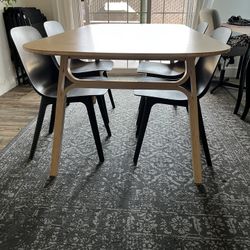 Bamboo Dining Table With 6 Chairs