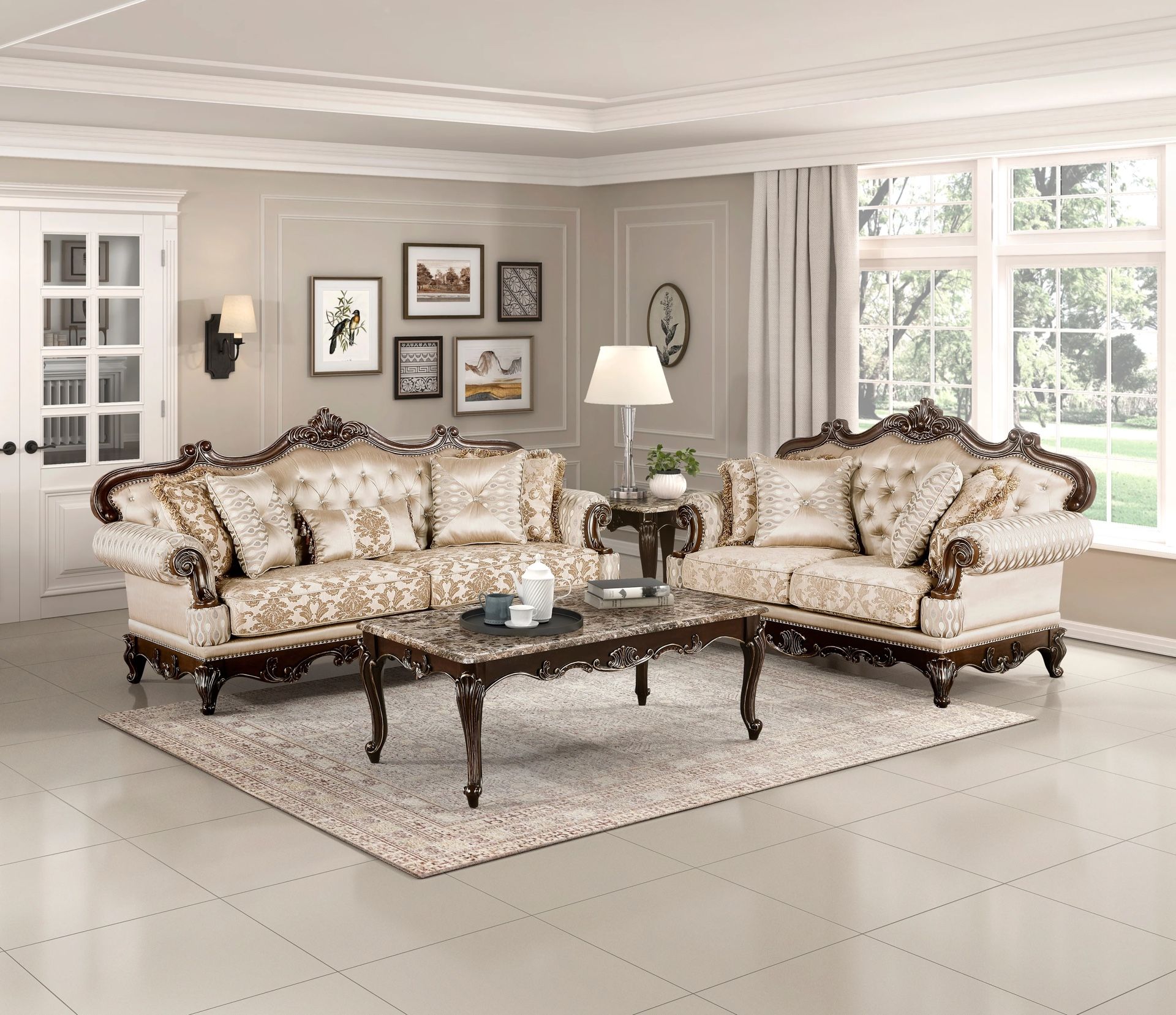 Balthasar Brown Living Room Set - Shop Now Pay Later - Same Day Delivery