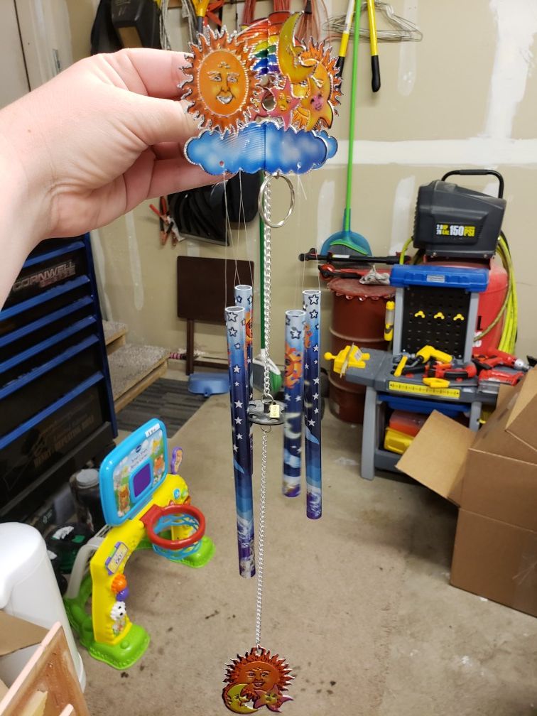 Sun and moon wind chime