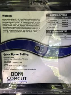 Concrete diamond cut blade 14 “