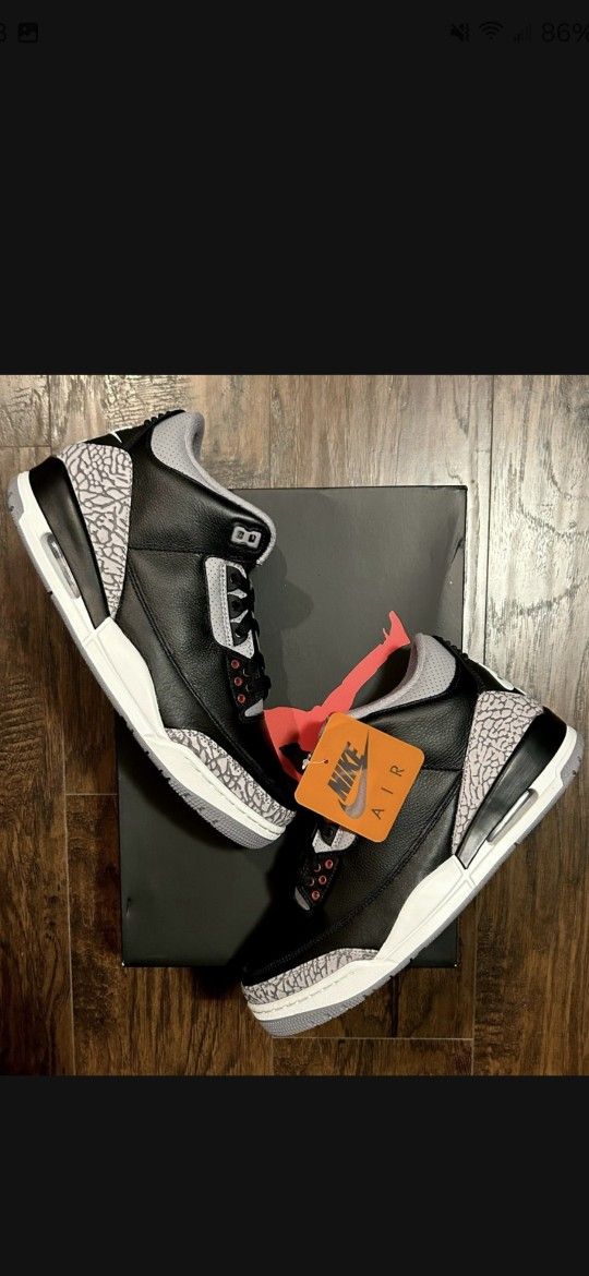 Brand New Jordan 3 Retro OG “Black Cement” (2024) Mens Size