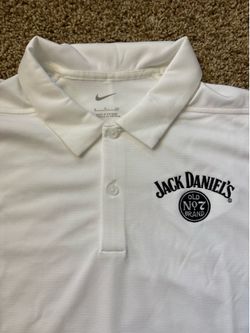 NWT Nike Golf Dri-Fit Jack Daniels Polo Shirt Mens Size Small White