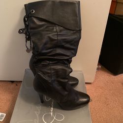 Jessica Simpson Size 8 Leather Boots Used In GREAT condition