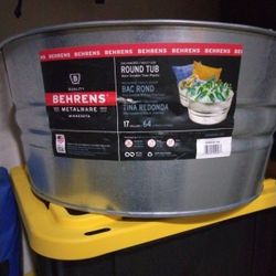 17 Gal Metal Round Tin.