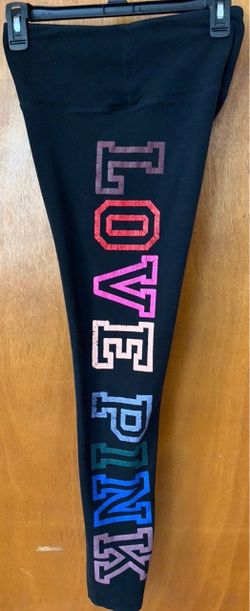 Women’s Size Medium Victoria's Secret PINK Black Leggings