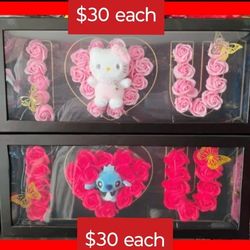 Valentine's Day I Love You Box with Soap Roses Stitch Hello Kitty 