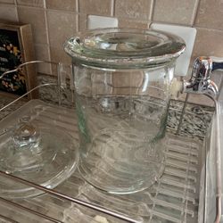 Heavy duty thick Glass beverage dispenser with spigot from William Sonoma