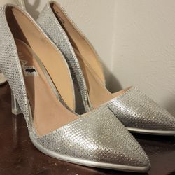 MIA Sparkly Silver Heels