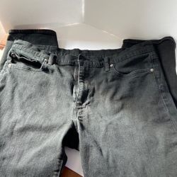 Levi's 541 Regular Fit Mens Size 38 X 30 Straight Leg Black Denim Jeans 