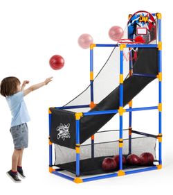 JOYIN Arcade Basketball Game Set with 4 Balls and Hoop