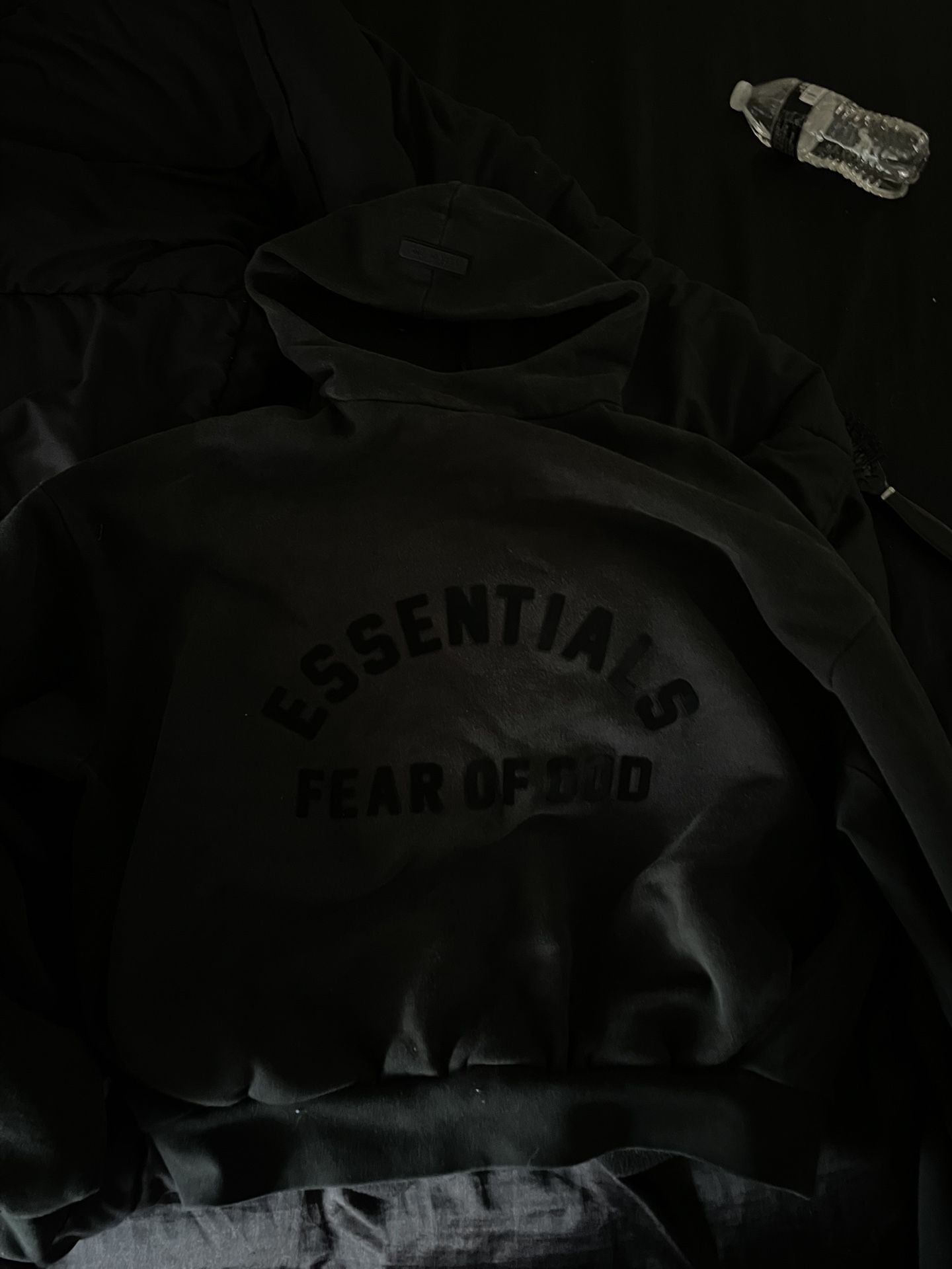 essentials black hoodie