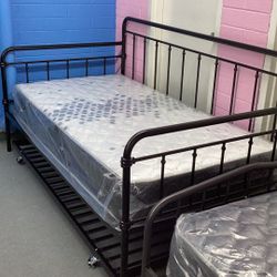 Twin Bed Frame With Trundle
