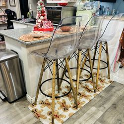 3 Clear Stools $80
