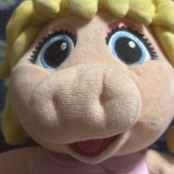 Disney Store The Muppets Muppet Babies MISS PIGGY 14" Stffed Plush Sesame Street