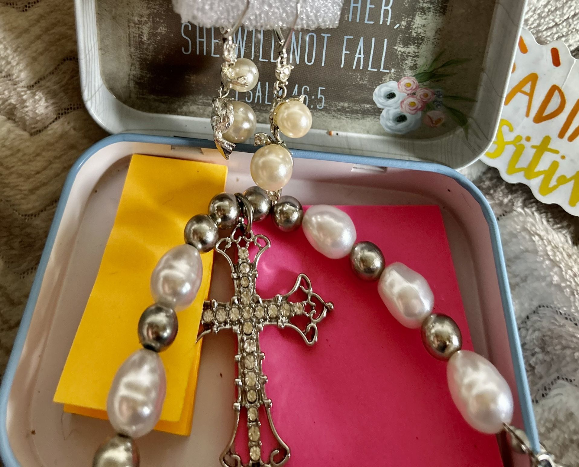 Give It To God Box With A Chain And Earrings