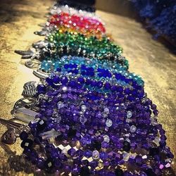 Crystal Charm Stretch Bracelets