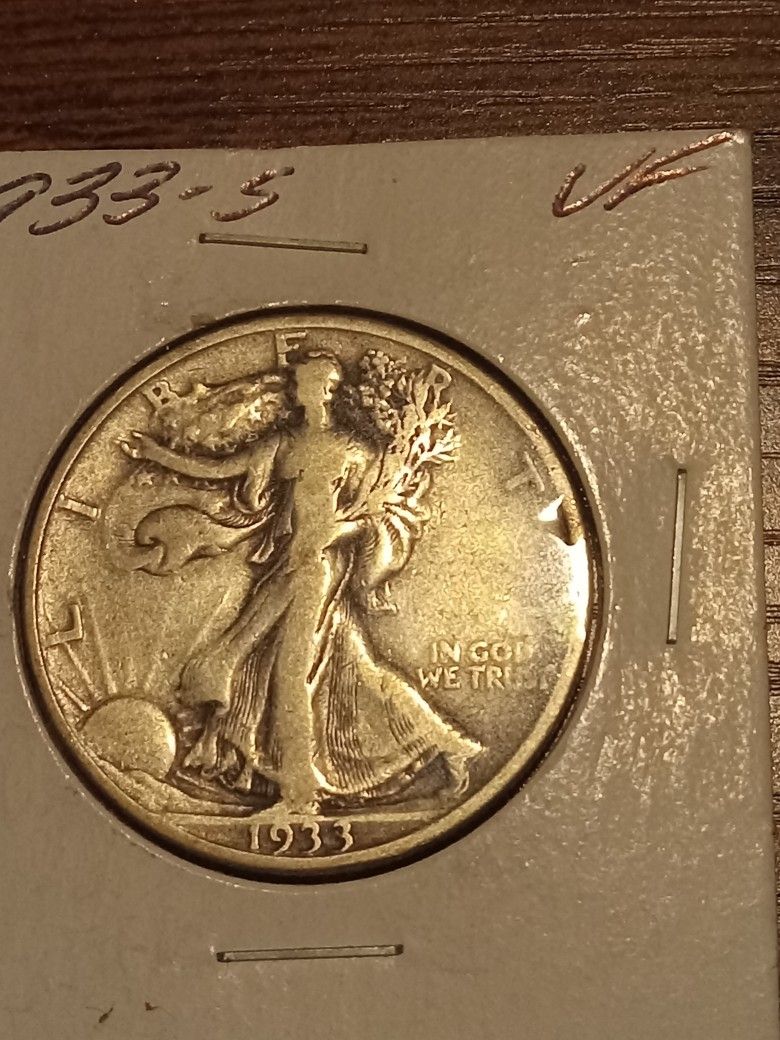1933s 50c Walking Liberty Half Dollar