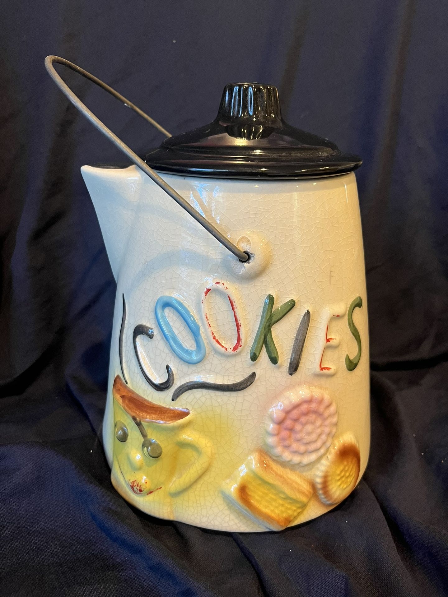 Vintage American Bisque Coffee Pot Cookie Jar