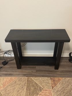 Solid Wood Console Table / Sofa Table with Storage Shelf