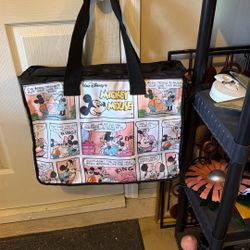 Disney Store JumboMickey Mouse Comic Bag, Large Capacity Travel Tote, Used japan
